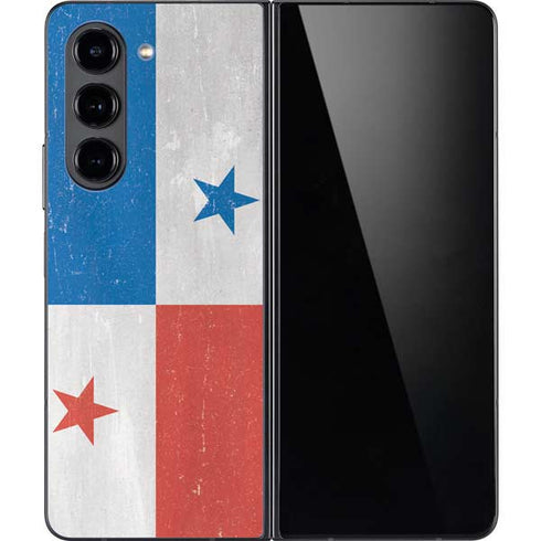 Panama Flag Distressed Galaxy Z Fold5 5G Skin